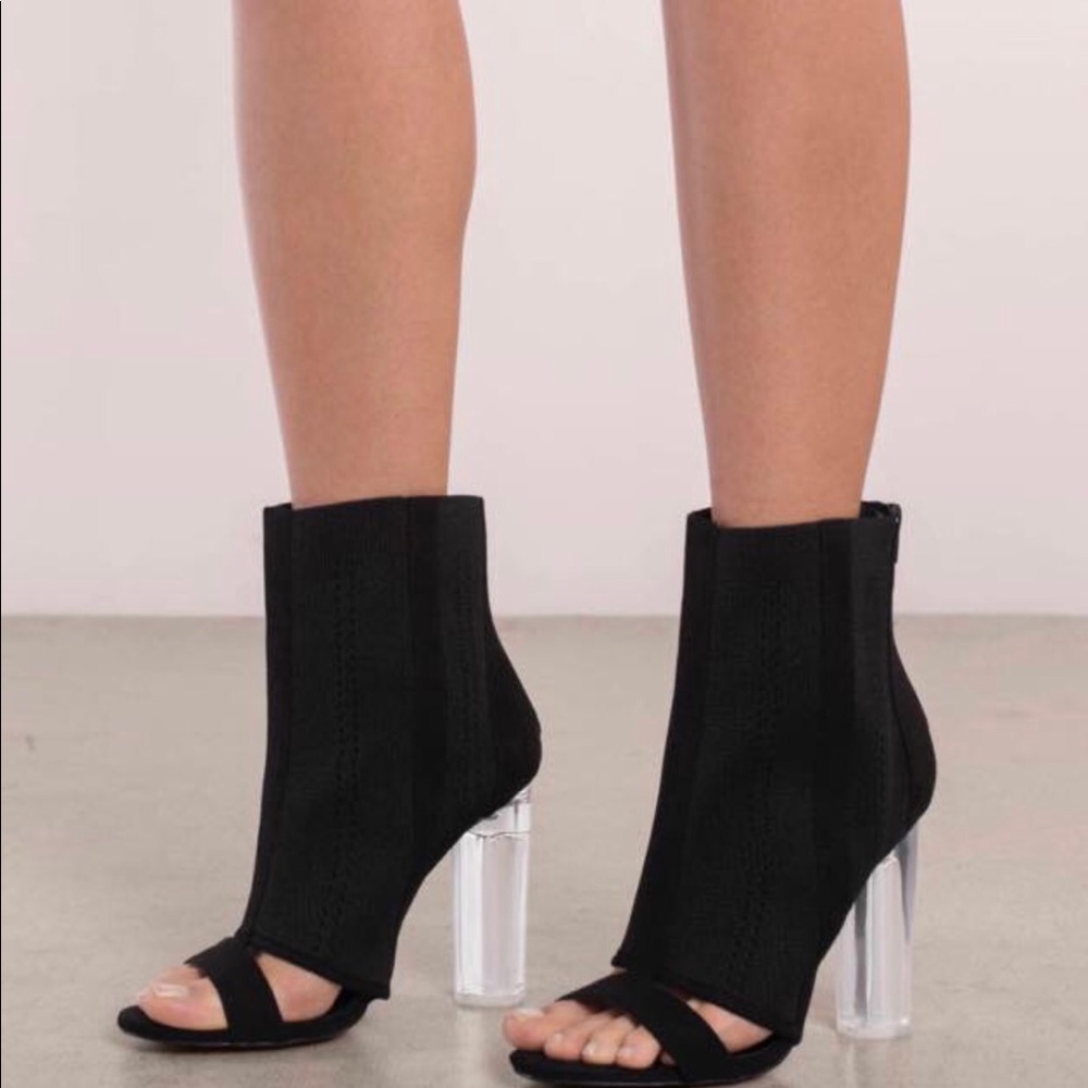 NWOB. Lucite peep toe boot LAST PAIR